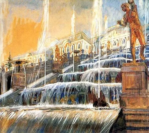 Серия Петергоф задуманная как альбом литографий отражала интерес к этой - фото 115