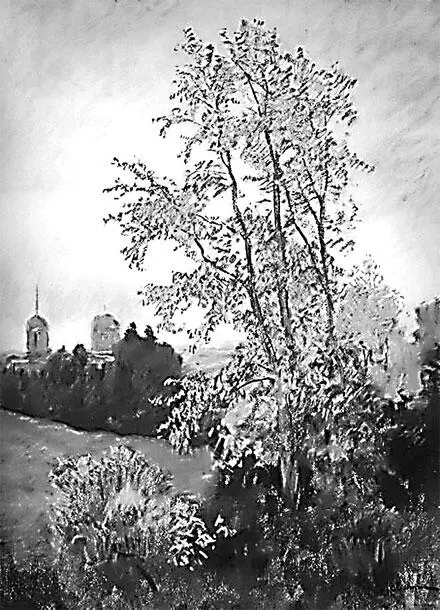 Рис 39 И И Левитан Осенний пейзаж с церковью 1890е Государственный - фото 39