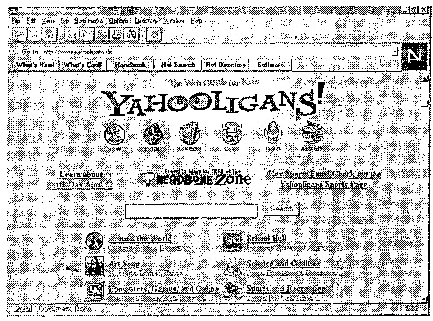 Так выглядит страница Yahooligans американской системы глобального поиска для - фото 103