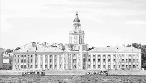 Кунсткамера Здание состоит из трёх частей центральной с многоярусной башней - фото 41
