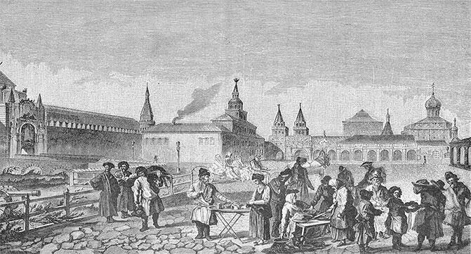 Уличный торг у Кремля в конце XVIII столетия С гравюры того времени - фото 89