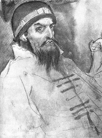 Виктор Васнецов Иоанн Грозный Эскиз 1884 Тут Иван и дал волю своему гневу - фото 281