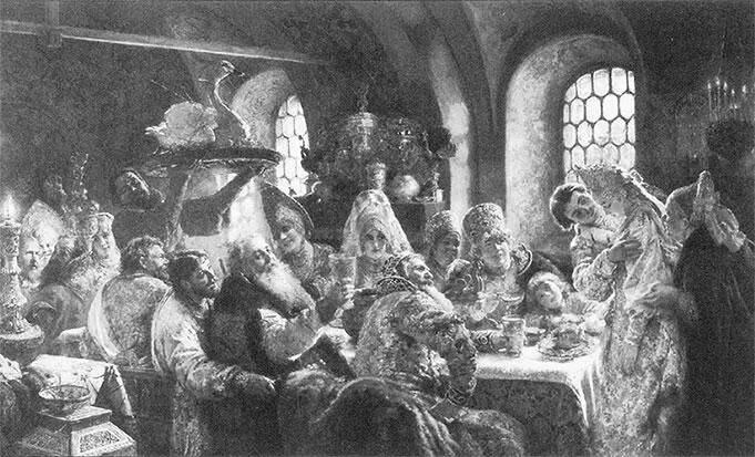 Константин Маковский Боярский свадебный пир в XVII веке 1883 С детьми - фото 285