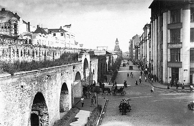 Китайгородская стена и дом Московского купеческого общества Фото 19201930х - фото 293