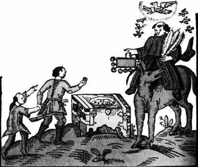 Монах торгующий индульгенциями Средневековая карикатура Благодаря этому в - фото 26