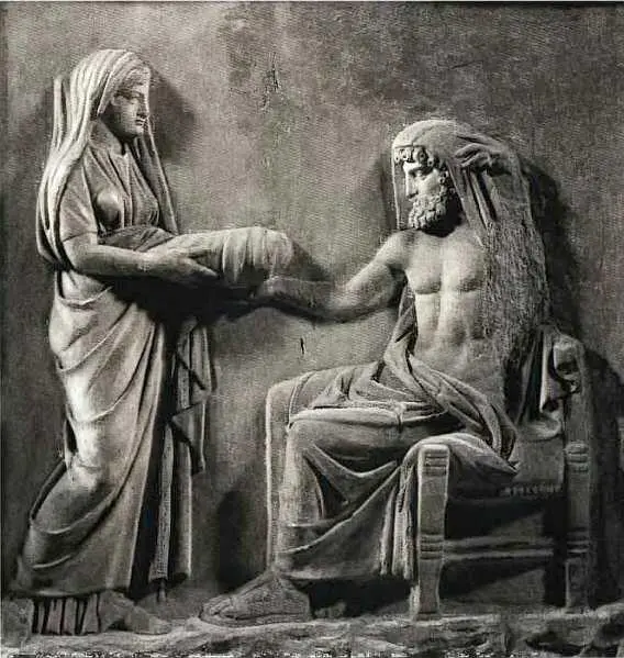 Рождение Зевса Пелика мастера Навсикаи Ок 460 г до н э Мраморный барельеф - фото 9