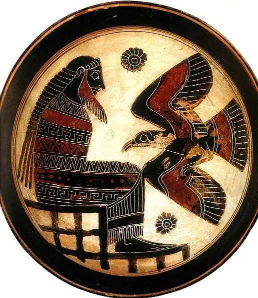 Зевс и орел VI в до н э Чернофигурный килик Зевс часто изображается с - фото 13