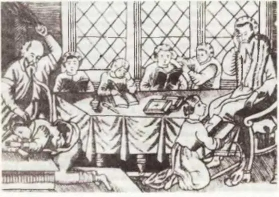 Обучение грамоте Из букваря В Бурцева 1634 год Обучение пению Гравюра - фото 228
