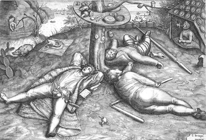 П Брейгель Старший Страна лентяев 1567 Согласно написанному главный - фото 184