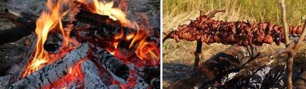 Вышел он на сей раз подгоревшим снаружи местами аж чёрным но внутри мясо было - фото 219