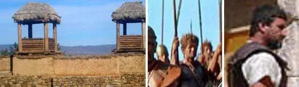 На огораживающей рудничный лагерь стене мы увидели вооружённых оборванцев - фото 73