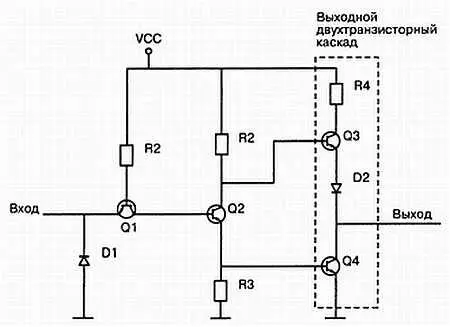 Рис 715 Схема выходного двутранзисторного каскода ТТЛ Каскóд тип схемы - фото 191