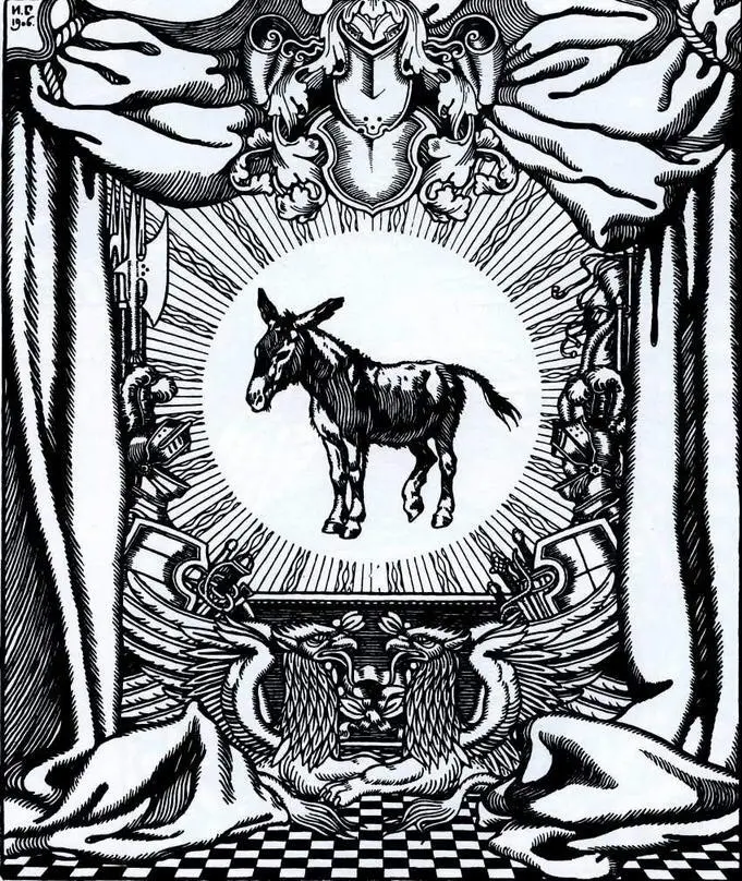 Осел Equus asinus в 120 натуральной величины Рисунок для журнала - фото 49