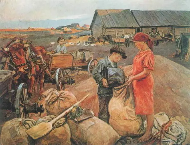 Гумно 1947 Астраханская государственная картинная галерея им БМ - фото 36