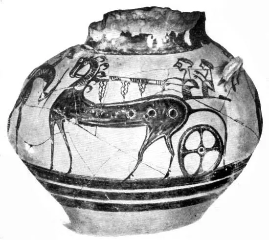 Рисунок 76 Микены Изображение воинов на боевой колеснице XIV в Marinatos - фото 79