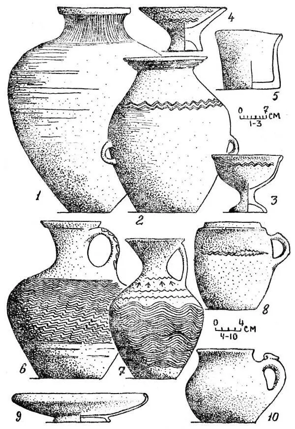 Рис 13 Цебельдинские керамические изделия IIIV вв 1 2 10 Шапка 45 - фото 12