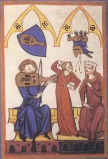 33 Манесский кодекс fol 312 Рейнмар Скрипач а моя звездная лютня - фото 33