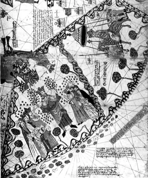Рис 3 Фрагмент Каталонской карты мира от 1375 г На карте изображены стена - фото 3