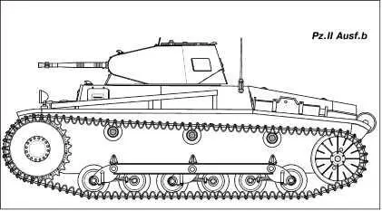PzII Ausfa1 a2 a3 В конце 1935 года построили первые десять машин которые - фото 110