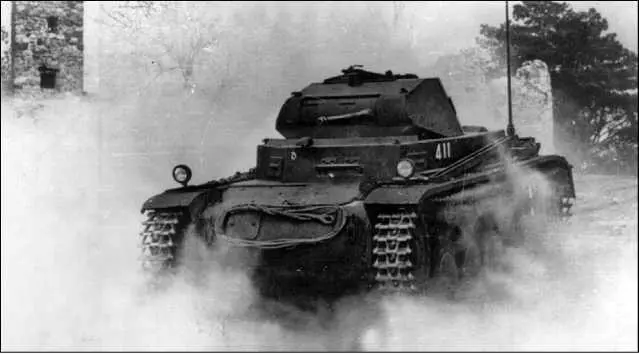 Танки PzII AusfB на тактических занятиях 1930е годы PzII AusfDE В - фото 112