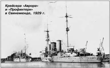 Крейсера Аврора и Профинтерн в Свинемюнде 1929 г В августе 1929 г - фото 51
