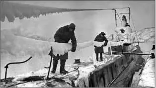 Сколка льда на Щ403 зима 1943 г 25 ноября лодка вышла на коммуникации - фото 216