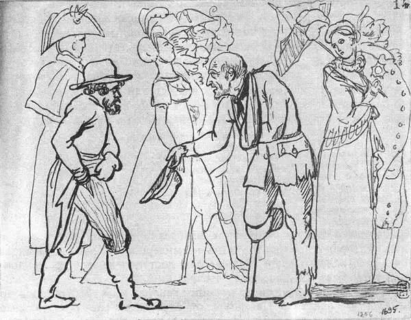 Нищий Рисунок И Бугаевского 1810е гг Жалким бездомным нищим кончает свою - фото 46
