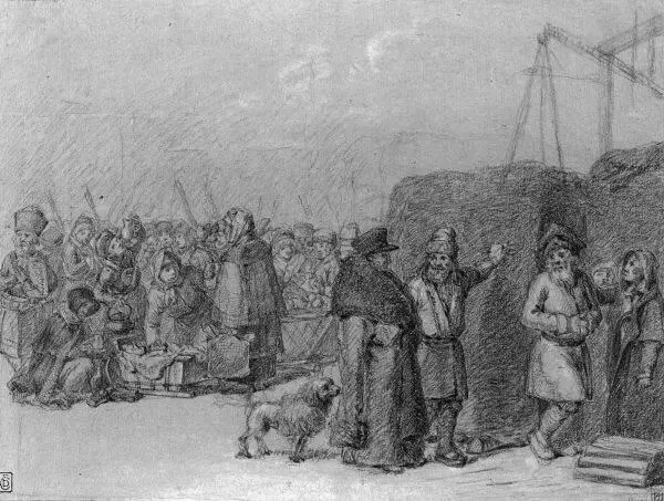 На Сенном рынке Рисунок А Венецианова 1820е гг В Апраксином дворе где - фото 103