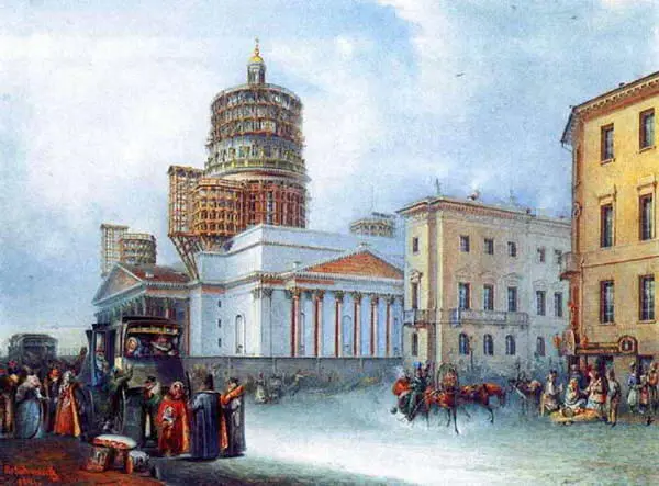 Станция дилижансов Акварель В Садовникова 1840 г Ухабы на дорогах поломки - фото 127