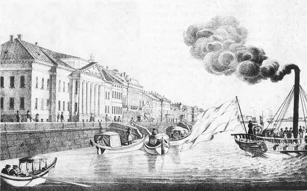 Особняк И С Лаваля на Английской набережной второй от угла Литография - фото 149