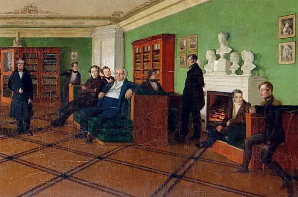 Субботнее собранье у В А Жуковского Картина Г Михайлова А Макрицкого и - фото 174