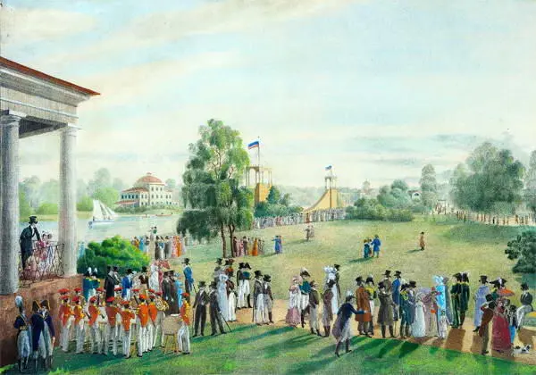 Гулянье на Крестовском острове Литография А Брюллова 1822 г Но не только - фото 208