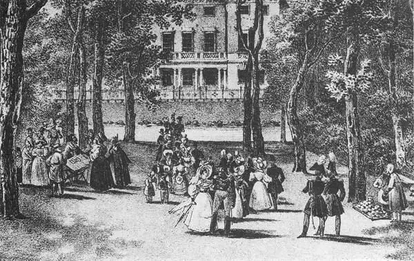 Гулянье в Летнем саду Литография К Беггрова по рисунку В Садовникова 1830е - фото 254