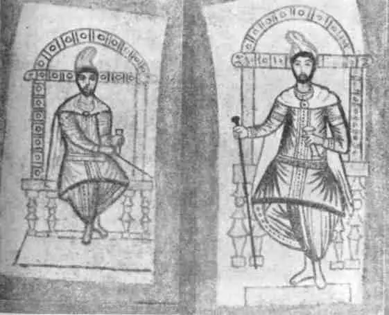 Фрагмент живописи из храма бога Митры в ДураЕвропос III вв Дворец царя - фото 12