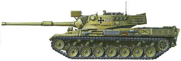 Немецкий основной боевой танк Leopapd 1 первой серии 1966 г Пушка снабжена - фото 10