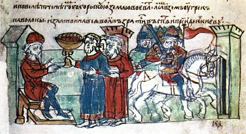 Византийские послы просят мира Заключение мирного договора Встреча - фото 31