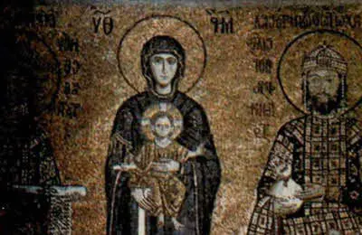 Фреска на южном входе в храм АняСофия Дева Мария с младенцем Подвеска - фото 46