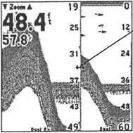 Рис 30Изменение размера разделенного экрана эхолота Для более внимательного - фото 30