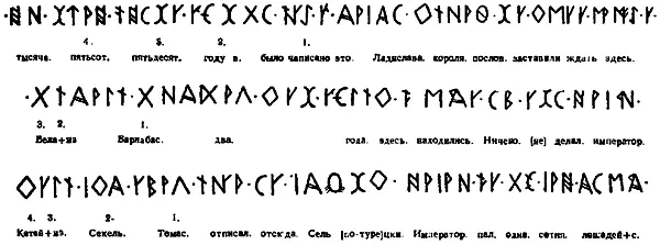 Рис 177 Руническая надпись на древневенгерском языке из Стамбула - фото 303