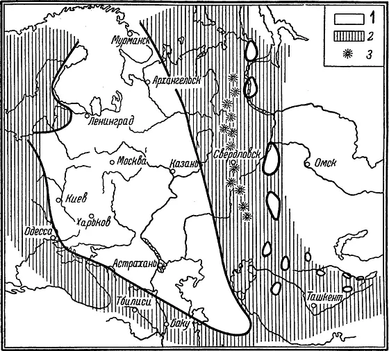 Палеогеографическая карта эпохи верхнего силура 1 суша 2 море 3 - фото 96