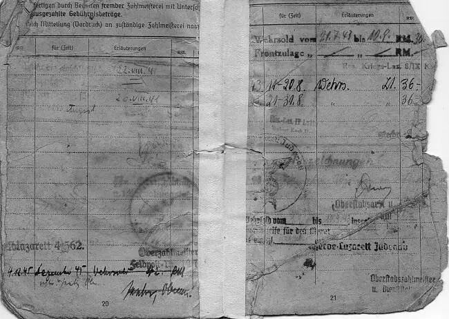 Страницы из моей солдатской книжки с деталями относительно моего жалованья и - фото 19