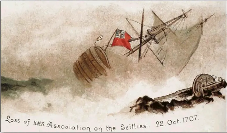 Крушение флагмана эскадры адмирала Шовелла в проливе ЛаМанш 22 октября 1707 - фото 2