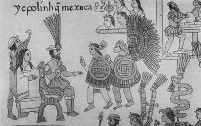 Встреча Кортеса с Куаутемоком рисунок из индейской рукописи XVI в Lienzo de - фото 25