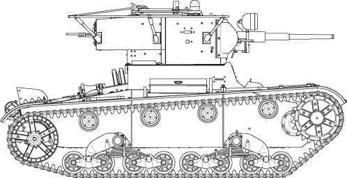 Радийный танк Т26 выпуска конца 19361937 годов Машина имеет сварной корпус - фото 57