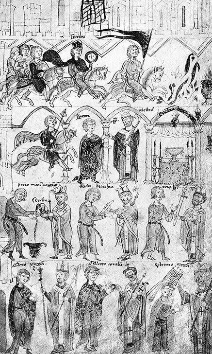 Коронация Генриха VI Миниатюра XII в Этот Гогенштауфен избранный в 1169 - фото 57