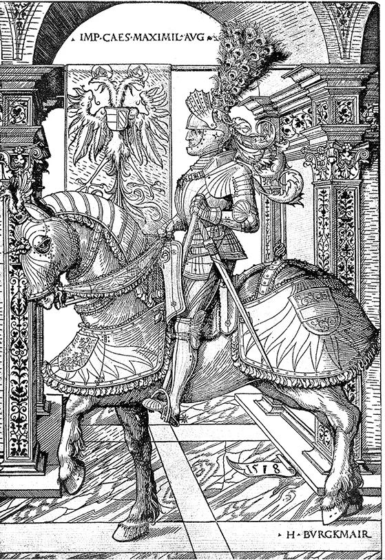 Император Максимилиан I Гравюра Ханса Бургкмайра 1518 Эрцгерцог Фердинанд - фото 86