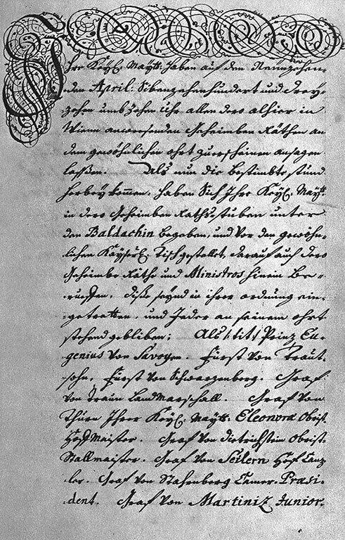 Первая страница Прагматической санкции закона о престолонаследии принятого - фото 106