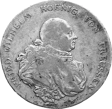 Прусский талер Фридриха Вильгельма II 1789 С этой нелепой войной которую и - фото 109