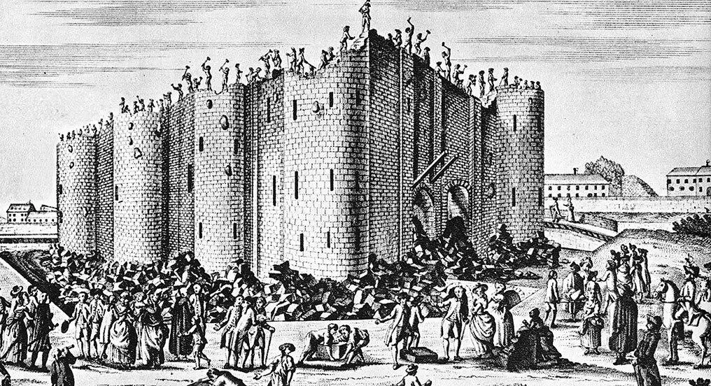 Разрушение Бастилии Гравюра XVIII в Людовик XVI и МарияАнтуанетта - фото 123