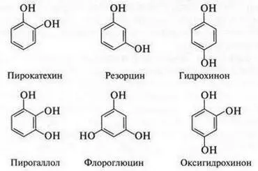 Многоатомные фенолы в химических реакциях могут участвовать одной двумя и даже - фото 212